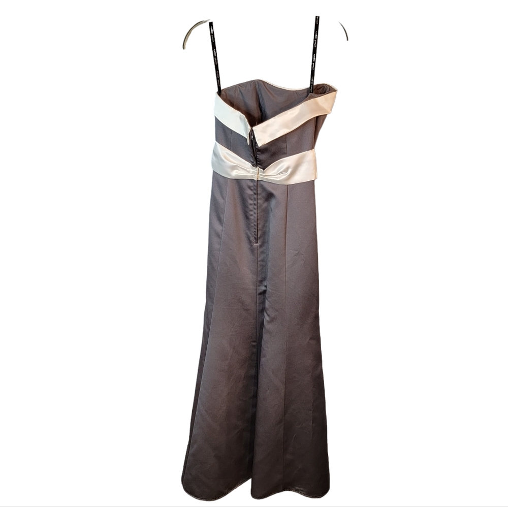 Alfred Angelo Slate Gray Prom Formal Night Gown Bell Dress See Measurements - Picture 10 of 16